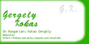 gergely kokas business card